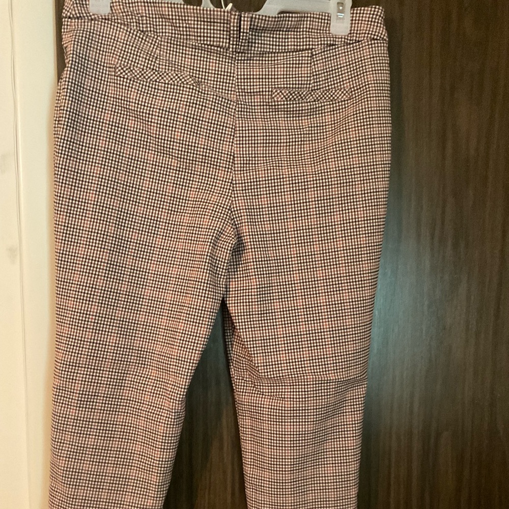 Burgundy, brown,orange stripe pants